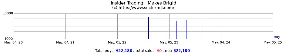 Insider Trading Transactions for Makes Brigid