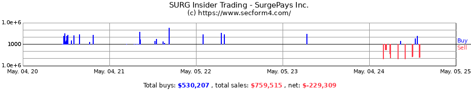 Insider Trading Transactions for SurgePays Inc.