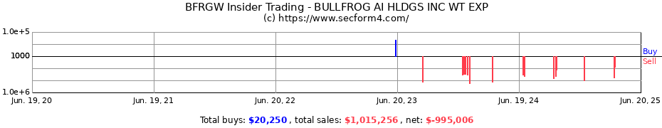 Insider Trading Transactions for BULLFROG AI HLDGS INC WT EXP